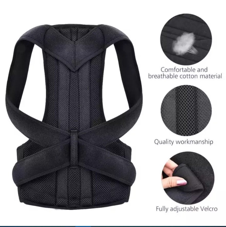 Body Posture Corrector Belt - Shoulder Support Relief and Back Pain Relief Belt - Adjustable Posture Support Brace for Men and Women